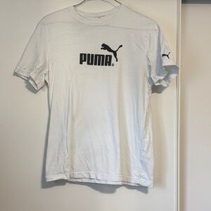 Puma Classic White Tee with Black Logo